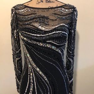 Beaded black gown